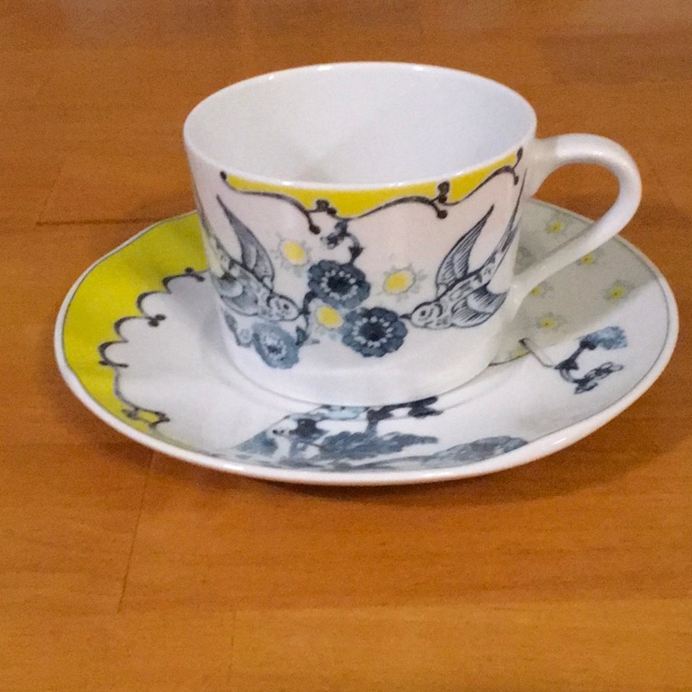Anthropologie tea cup and saucer by Spal